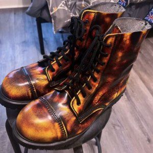 NPS Ranger Boots 8 Eyelet Steel Toe Sunburst Rub Off UK11 US12